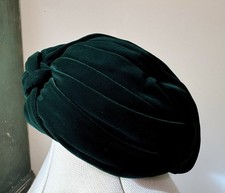 True vintage dark green velvet