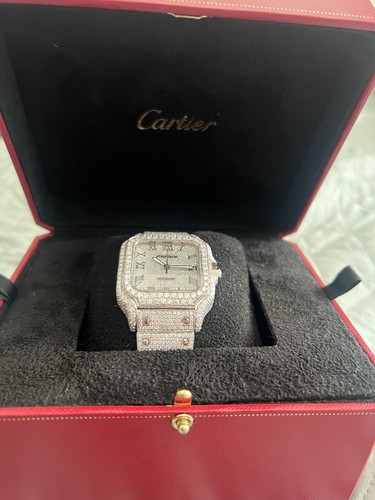 Cartier santos mens diamond - cartier,