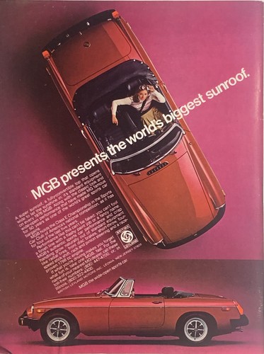 1977 mgb convertible print - 1977,