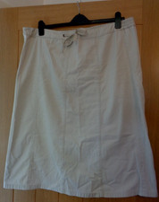 Ladies Cotton Traders light beige cream 100% cotton Skirt size 18
