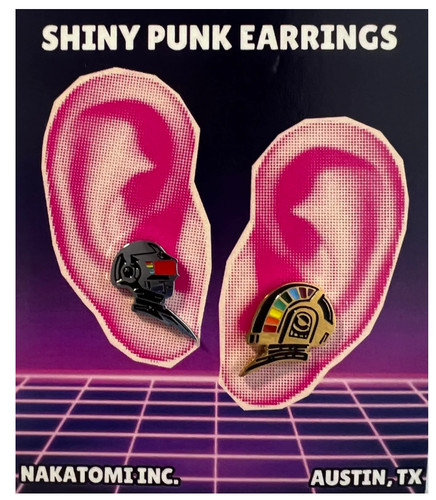 Daft punk earrings - daft,