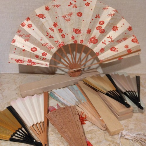 Floral japanese style fan set - floral,