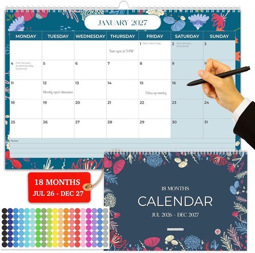 Month wall calendar july - 18,