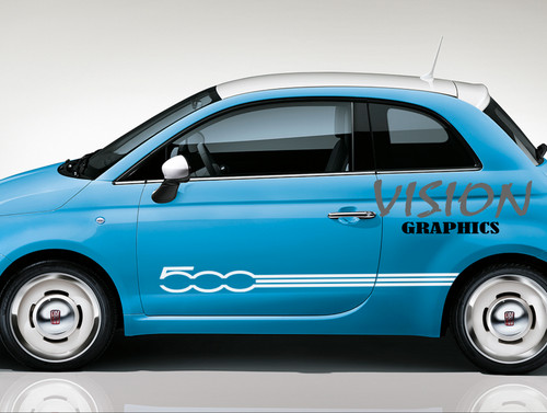 Fiat 500 abarth car side - fiat, lines