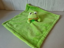 TJM Snugz Green Frog Baby Comforter Soft Toy Soother Blankie Preloved 