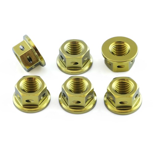 Titanium sprocket nuts - titanium,