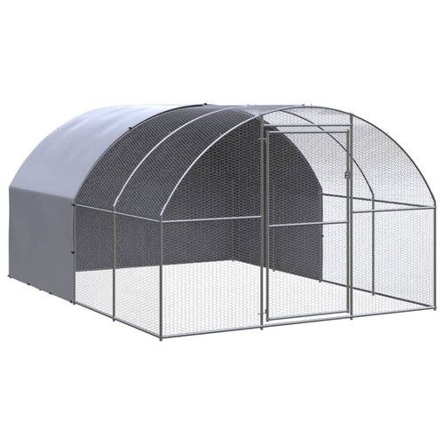 Chicken coop silver galvanised - silver,