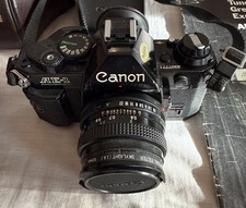 Black Canon AE-1 Program 35mm Camera bundle. Flash and Telephoto lens