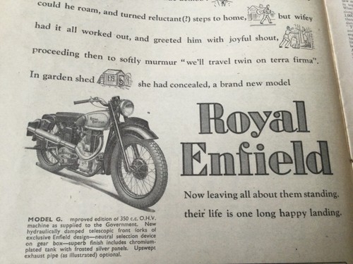 Royal enfield model ariel - model, g