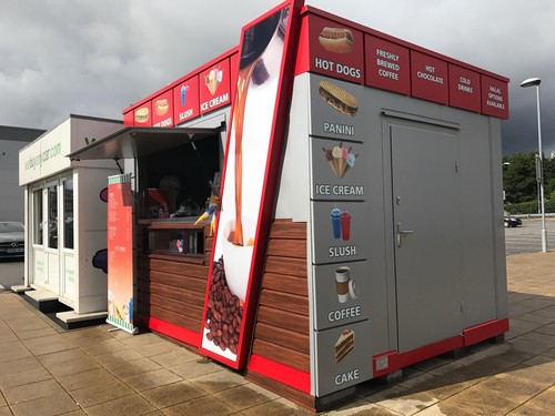 Food cabin kiosk - food,