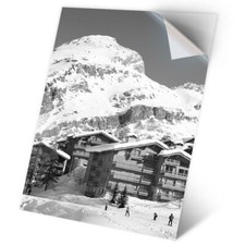 1 x Vinyl Sticker A2 - BW - Val-D'isere Alps France Ski Skiing Skier #43701