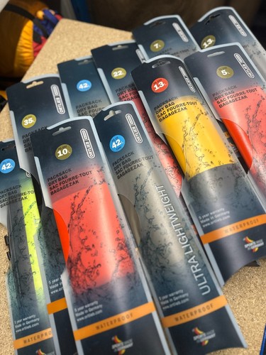 Ortlieb dry bags range - range,