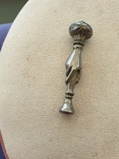 ANTIQUE PEWTER HAND AND BAR