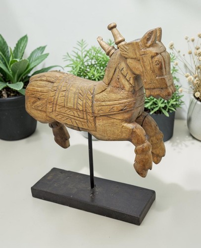 Antique wooden horse - wooden,