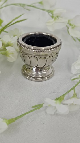 Silver plate salt cellar - plate,