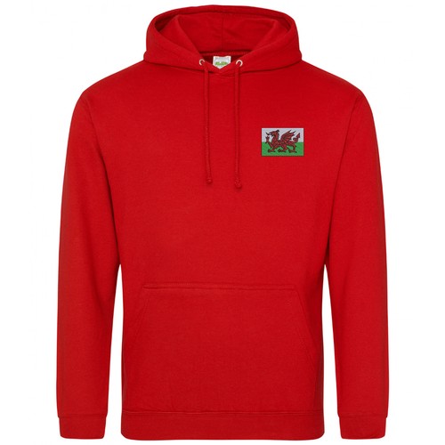 Embroidered welsh badge hoodie - badge,