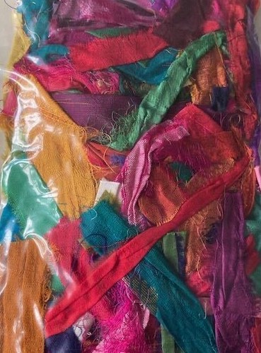 20g bag assorted sari silk - 20g, of