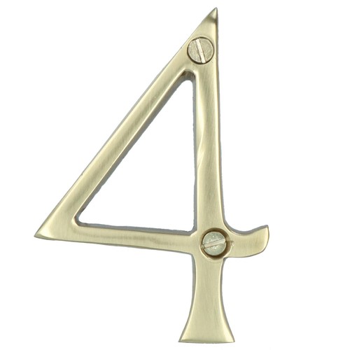 Brass house numbers - brass,