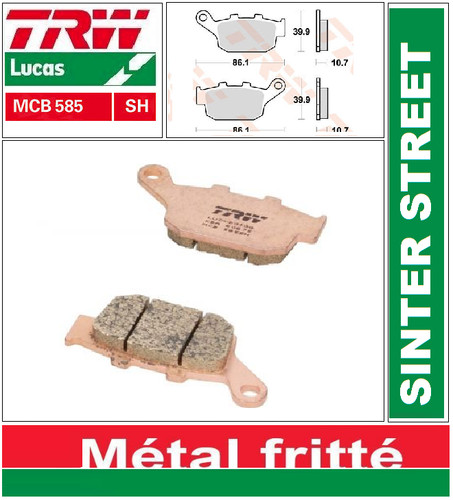 Rear brake pads trw mcb585 - rear,