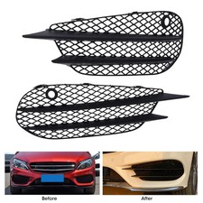 Front Bumper Fog Lamp Grille Replacement for Mercedes Benz C Class W205 C205 AMG