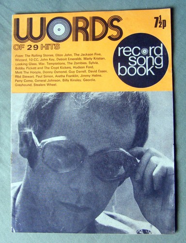 Record song book words - words, of