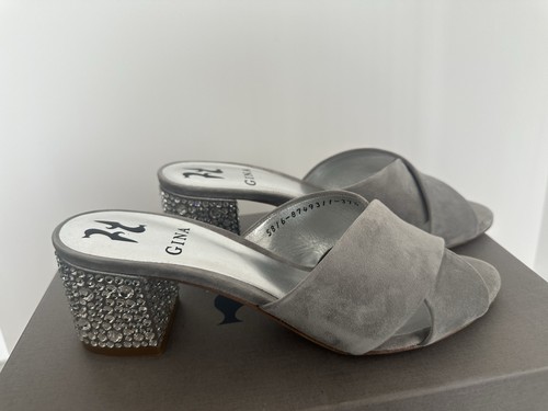 Gina grey suede - open, toe