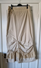 Hitched long skirt, stone colour, sz 18. Fab for steampunk
