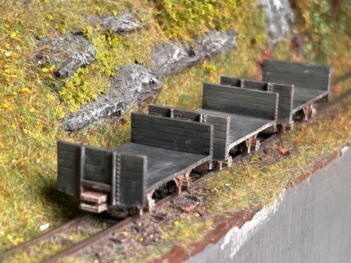 009 gauge flat wagons - flat, (flat