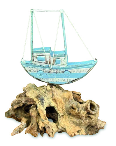 Shipwrecked wooden boat - wooden,