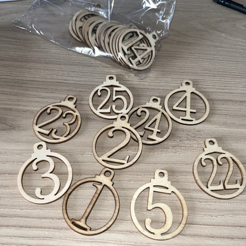 Laser cut advent numbers - advent,