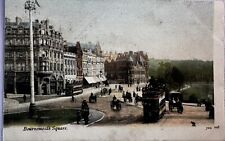 1904 Bournemouth Square Town Centre Trams & Carriages Image Postcard Dorset