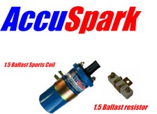 AccuSpark Blue Sports Ballast Ignition coil + 1.5 ohm Ballast Resistor DLB110 
