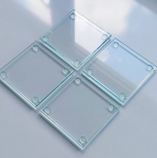 Set of 4 Clear Glass Coasters