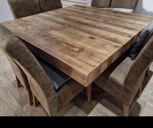 Square rustic reclaimed wood