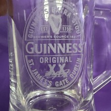 Guinness  Original St James Gate Irish Extra Stout Beer Pint Tankard  Glass