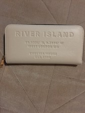 River Island White Cream Embossed Large Purse BNWOT!