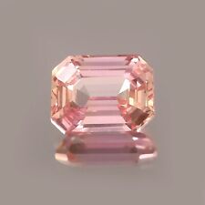 Extreme Quality Ceylon Padparadscha Sapphire Loose Radiant Cut Gemstone 8x6 MM