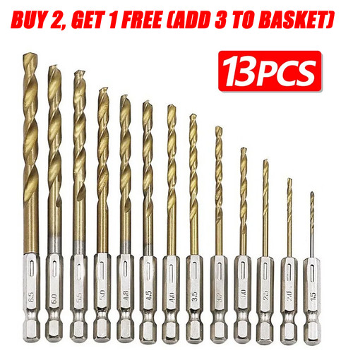13pc hss titanium - hss, coated