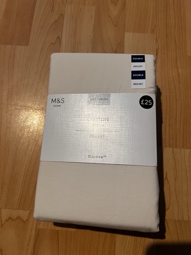 Light cream duvet set - m&s,