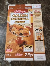 Kellogg's 1991 Golden Oatmeal Crisp Cereal Box Empty