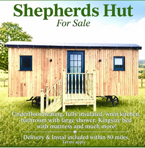 Luxury shepherds hut - hut,, heated