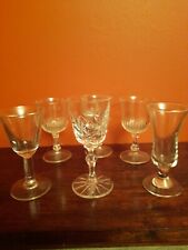 SIX  ASSORTED  DRINK  GLASSES