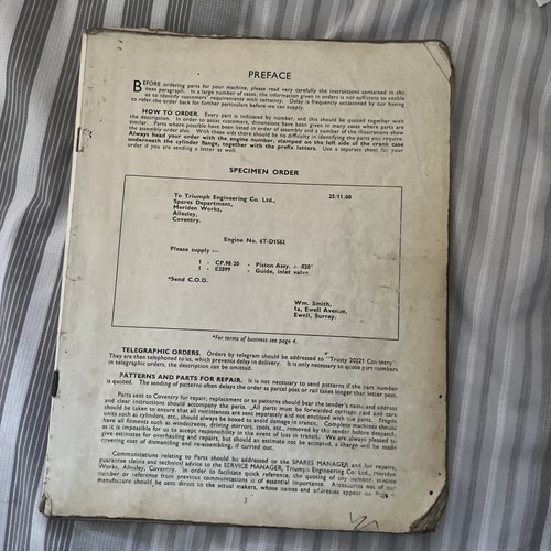 Triumph 650 parts book 16 - 650,