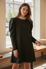 Widow Black Dress With White