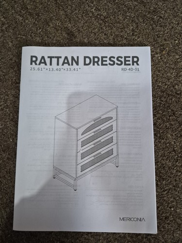 Rattan drawer dresser - 4,