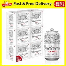 Budweiser Zero 0% Alcohol Free Lager Beer Can, 24 X 330 Ml