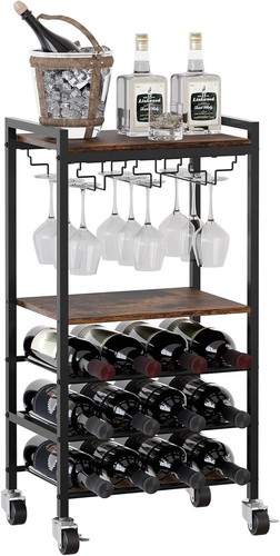 Metal wooden bottles wine - metal,