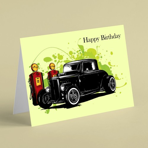 Vintage car petrol pump - car,