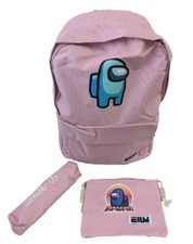 Among Us Pink Backpack Pencil