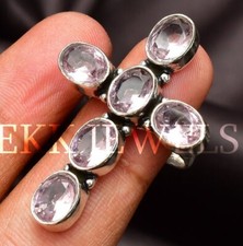 Pink Kunzite Ring Gemstone 925